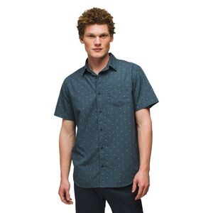 Prana Men’s Tinline Shirt Short Sleeve Camp Shirt XXL EUC